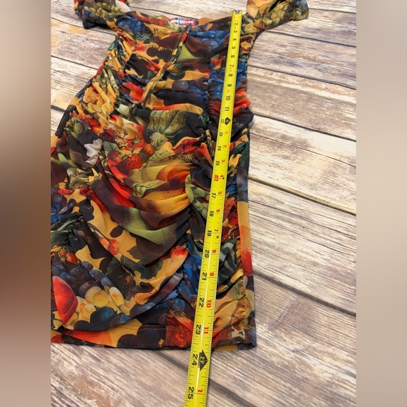 Urban Outfitters Multicolor Fruitbowl Ruched Blouse - Picture 10 of 10